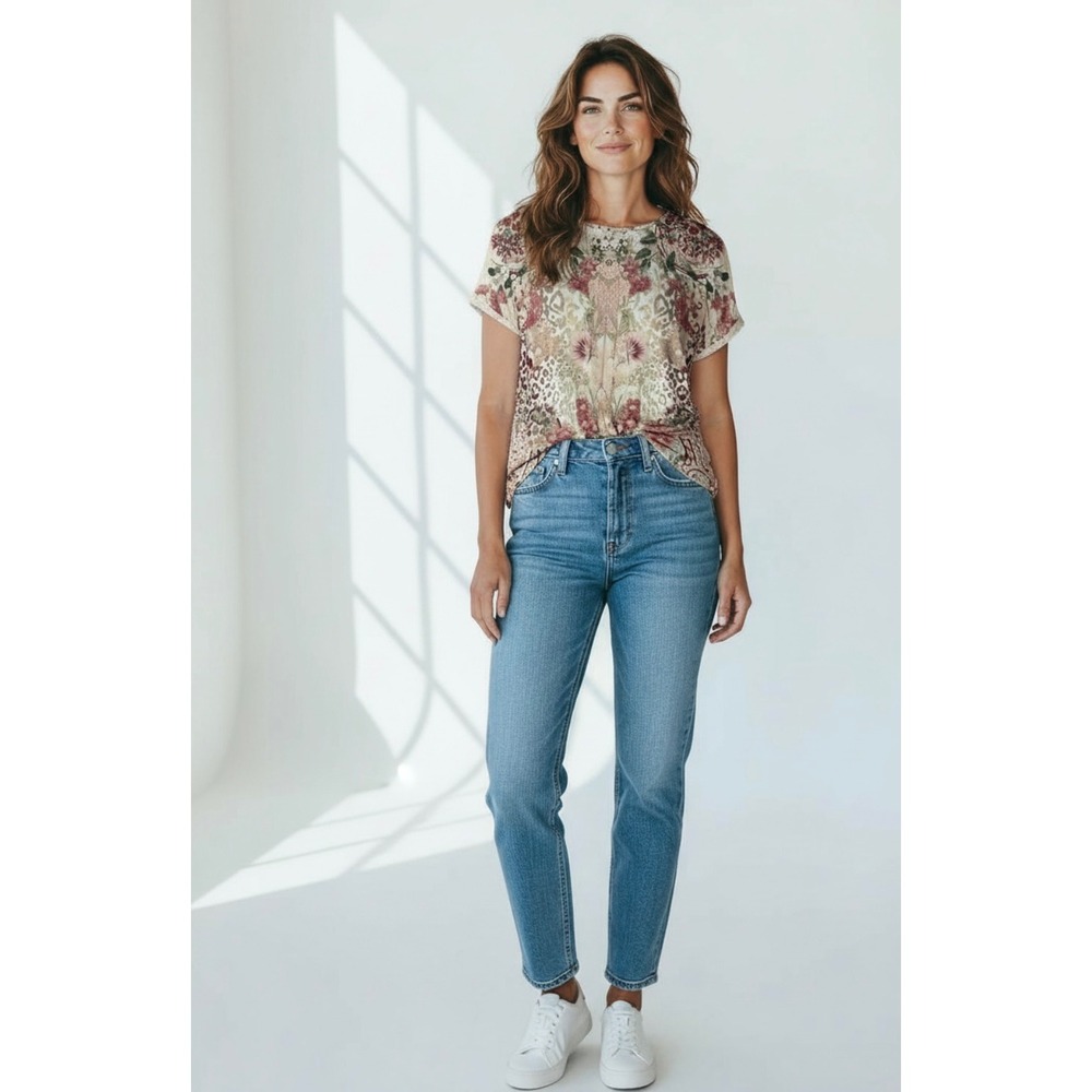 Soft Surroundings large Cusambo leopard Floral Pr… - image 1